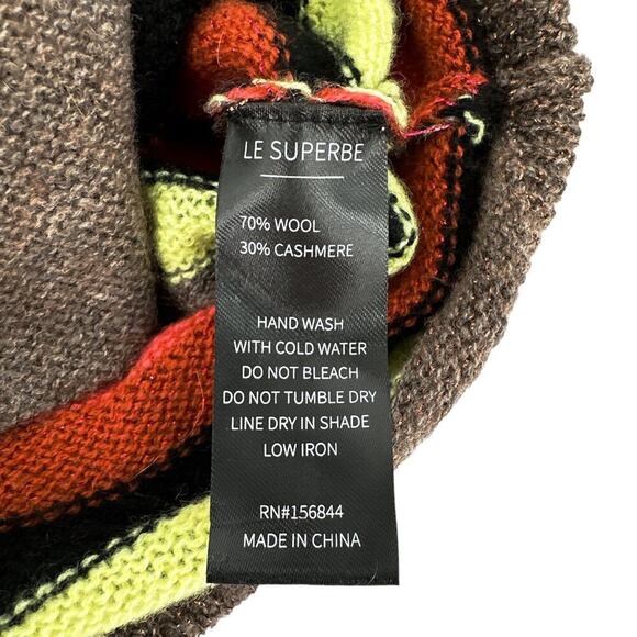 LE SUPERBE Boyfriend Sweater in Bright Stripe S - Picture 8 of 11